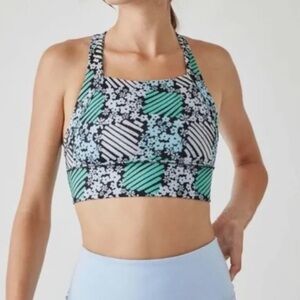 Free people movement floral sports bra activewear workout revolve casual nwot